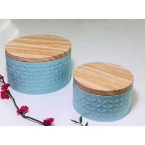 Банка жерстяна &laquo;Шеньжень&raquo; блакитна, 200 г - Банки для зберігання чаю, фото